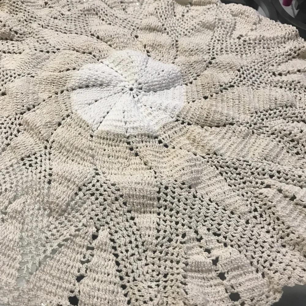 Handcrafted Beige Crochet Doily